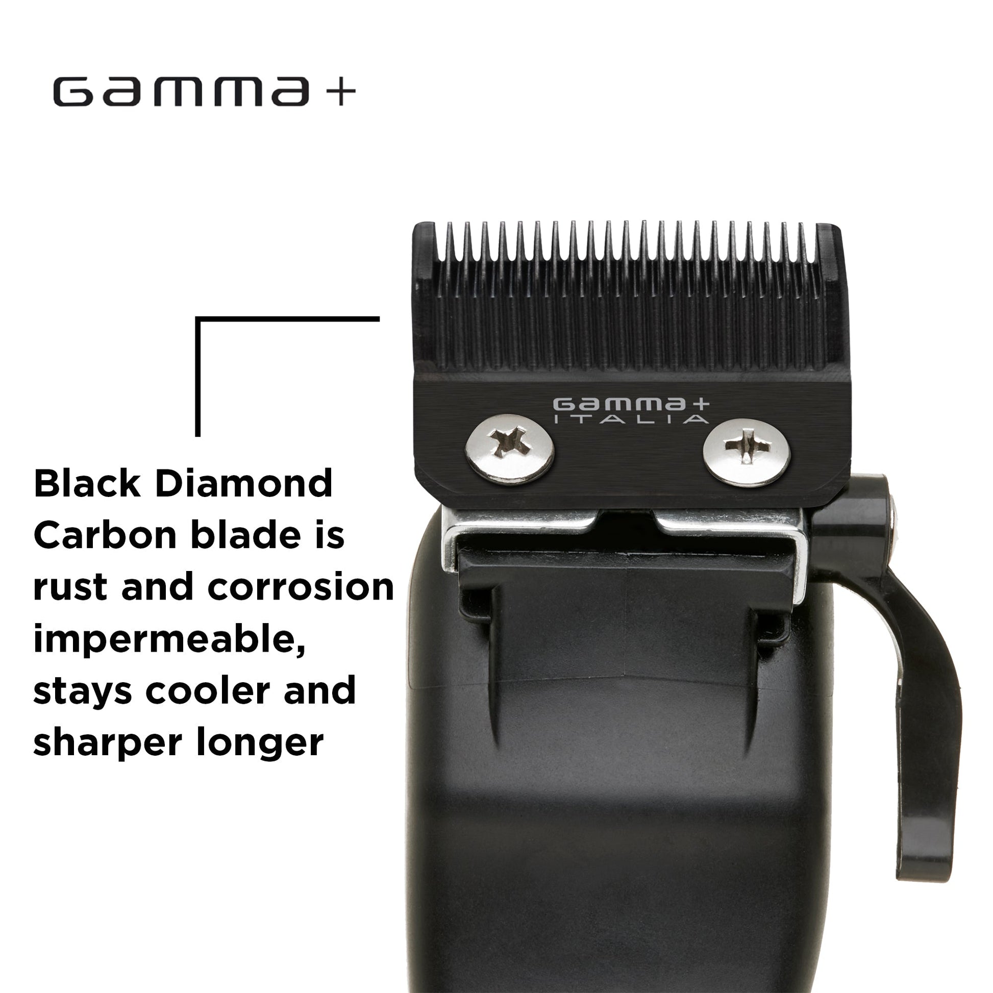 Gamma+ X-Ergo Professional Hair Clipper – GPFBDTCB infographic