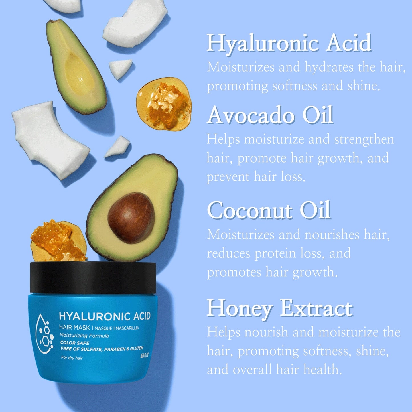 Luseta Beauty Hyaluronic Acid Hair Mask — product photograph
