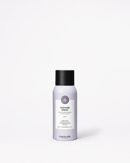 Maria Nila Dry Texturizing Spray — 100 ml can, front of pack on a plain background