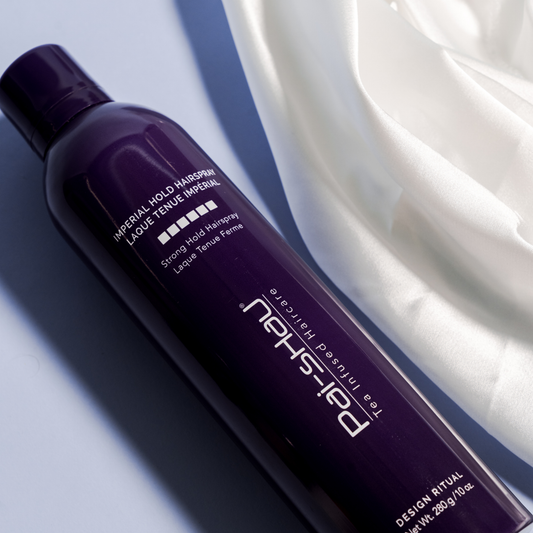 Pai-Shau - Imperial Hold Hairspray — Imperial Hold Hairspray 280 g can, angled on blue drapery