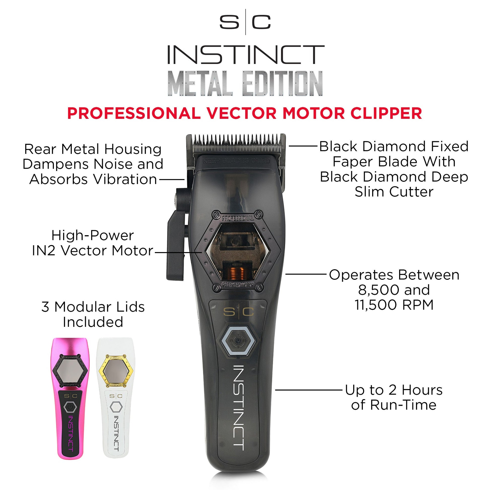 StyleCraft Instinct Metal Professional Hair Clipper – Professional
