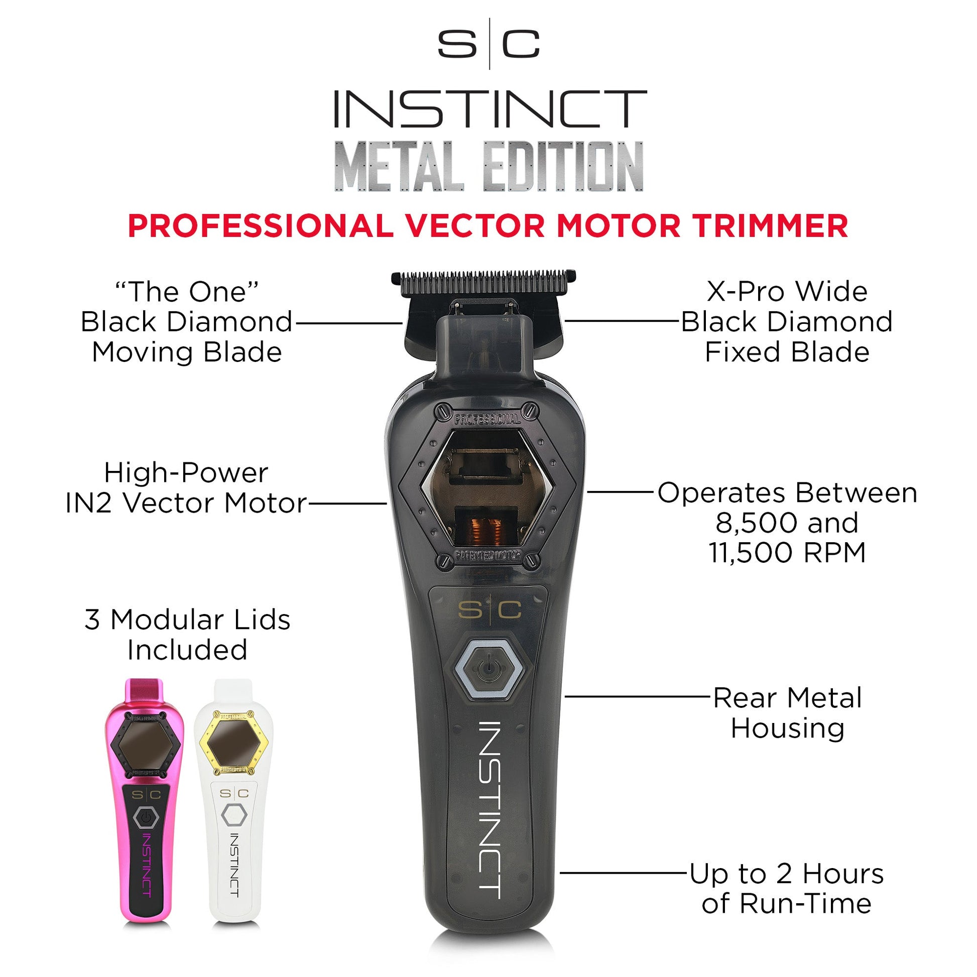 StyleCraft Instinct Metal Professional Hair Trimmer – Professional