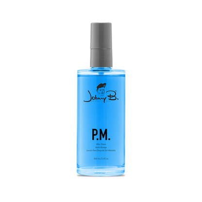 Johnny B After Shave P.m — current 100 ml spray bottle, front label, white background