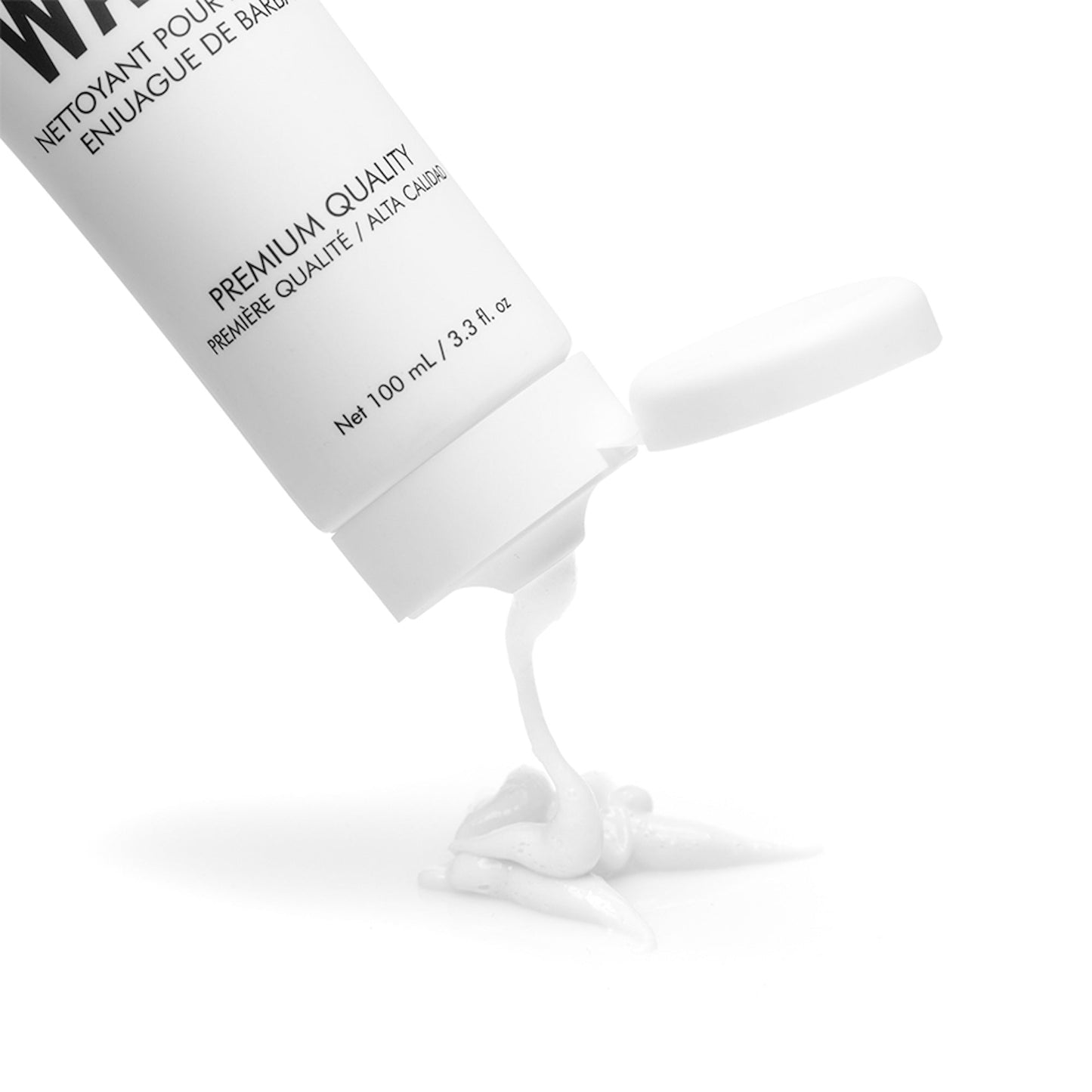 Johnny B Beard Wash 100 ml — tube with product squeezed out, showing texture