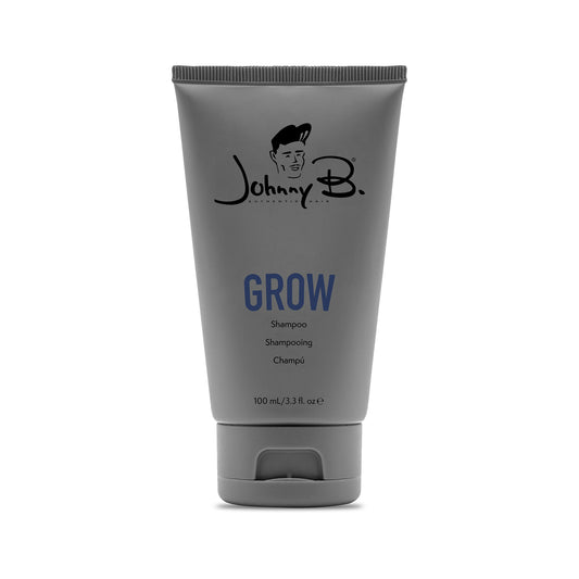 Johnny B Grow Shampoo — 100 ml tube, front label, white background