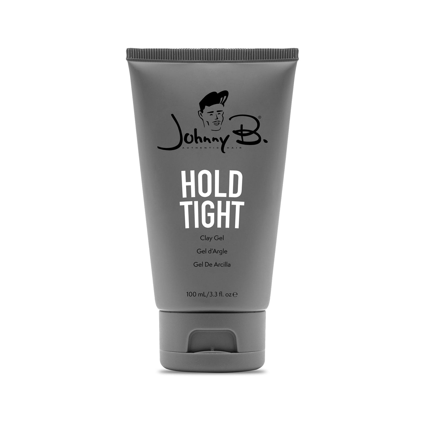 Johnny B Hold Tight Clay Gel — 100 ml tube, front label, white background