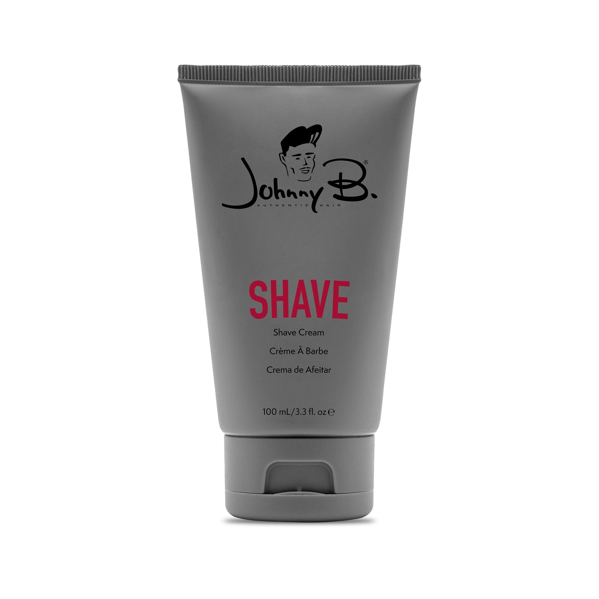Johnny B Shave Cream — 100 ml tube, front label, white background
