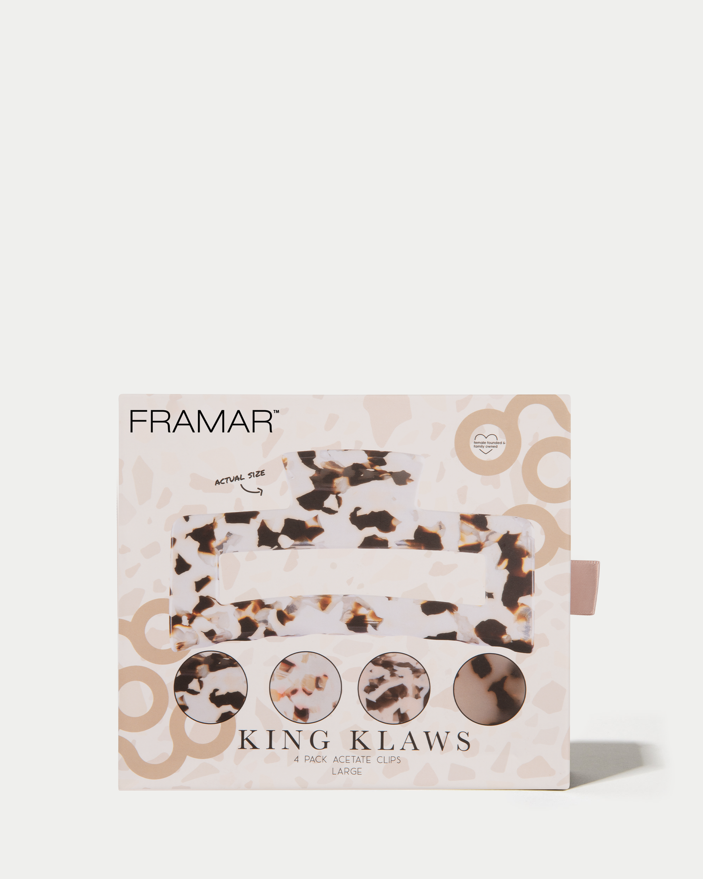 Framar Acetate King Klaws Clips – 4 Pack