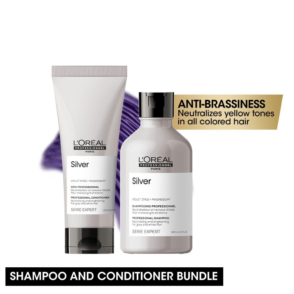 L'Oréal Professionnel Silver Toning Duo – Shampoo 300ml + Conditioner 200ml