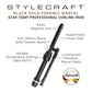 StyleCraft Stay-Temp Black Gold Marcel Curling Iron 3/4" – Professional