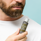 Johnny B Beard Oil — model lifestyle shot, current Johnny B livery