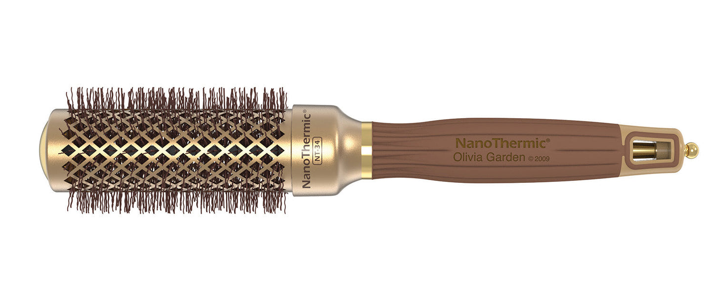Olivia Garden NanoThermic Round Thermal Brush – 34 mm