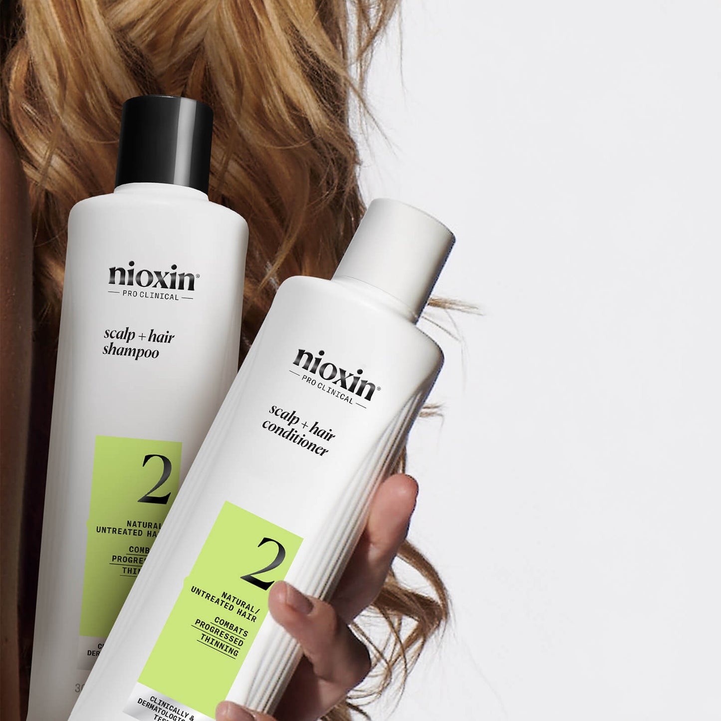 Nioxin System 2 Shampoo & Conditioner Duo – Cleanse and Condition for Progressed Thinning