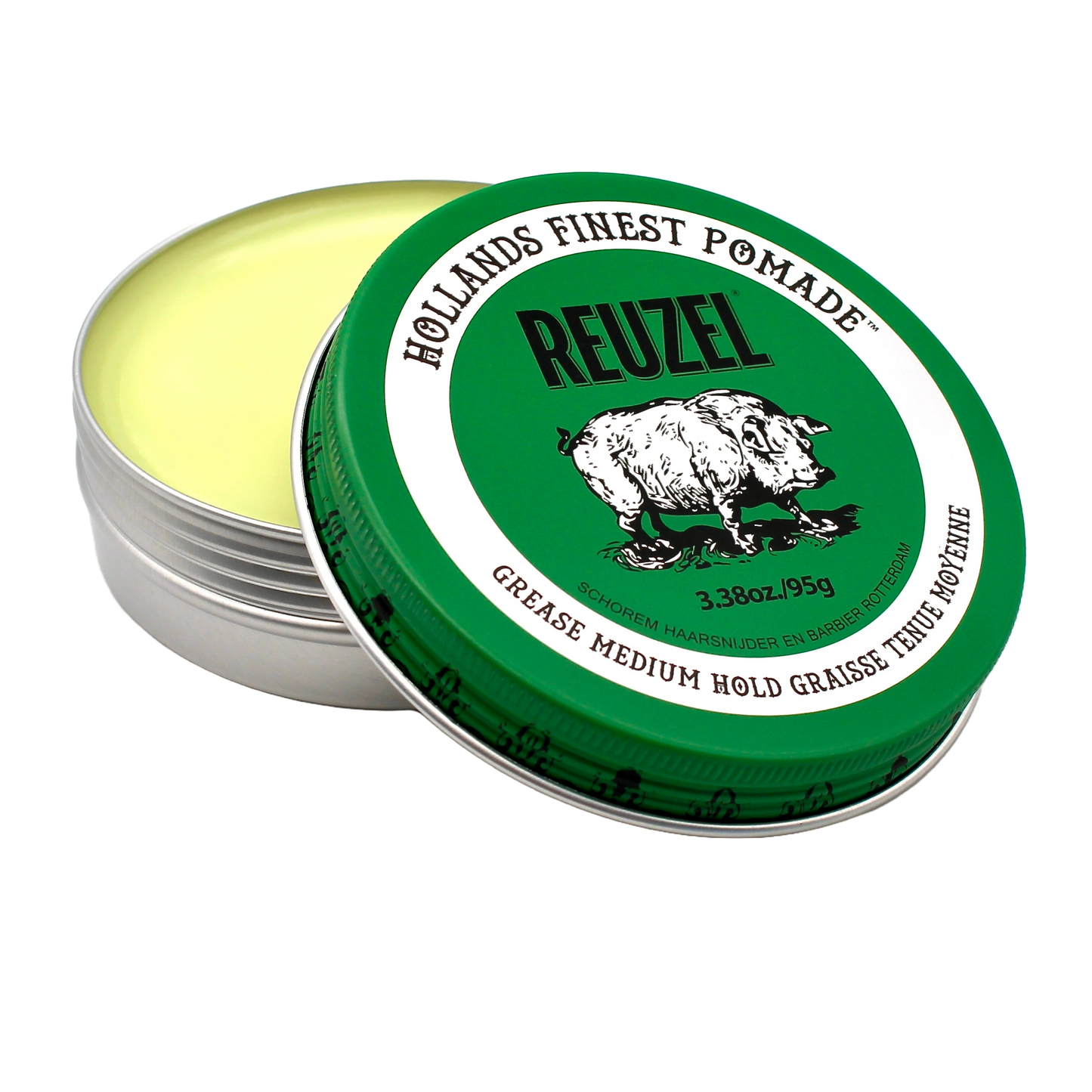 Reuzel Green Medium Hold Grease for Classic Styles & Medium Shine
