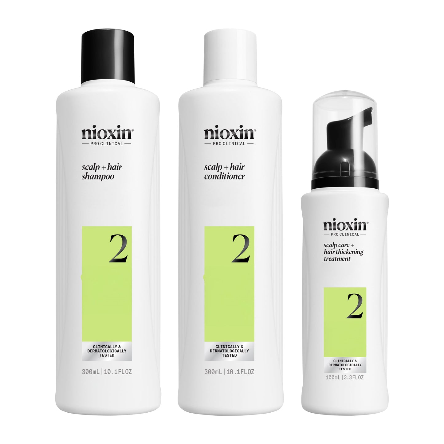 Nioxin System 2 Hair System Kit – 3-Step Thickening Regimen for Progressed Thinning