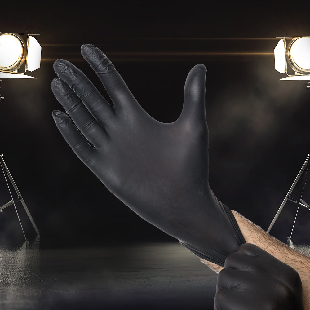 StyleCraft Studio – Professional Nitrile Latex Free Gloves with Textured Grip - 100 Count – L