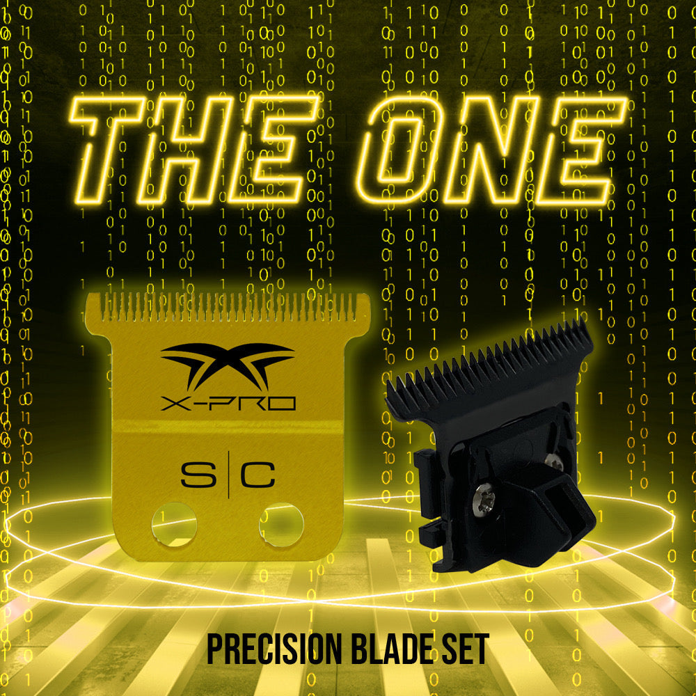 StyleCraft Gold Titanium X-Pro Precision Trimmer Blade & Black DLC "The One" Deep Tooth Cutter – Professional