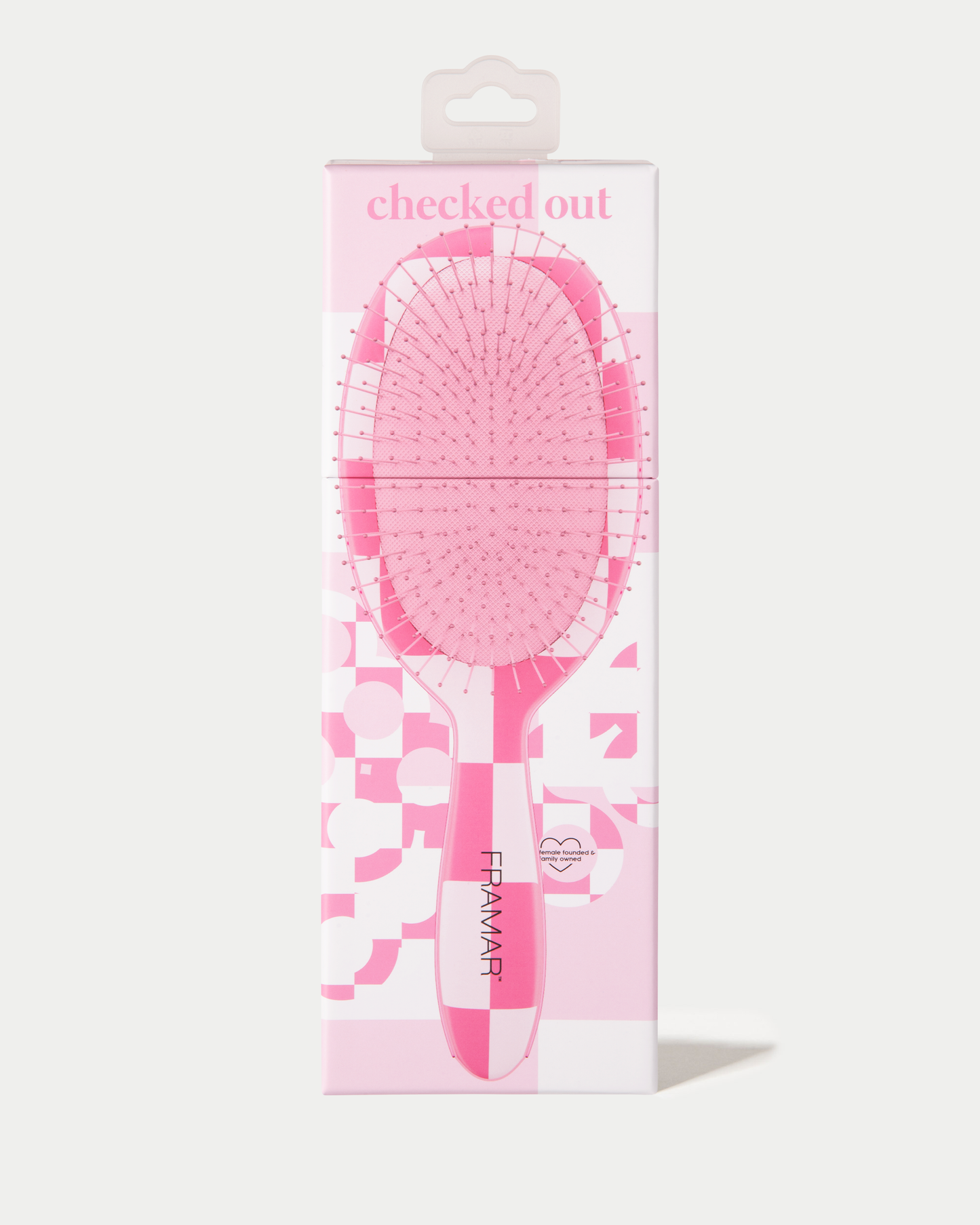 Framar Checked Out Pink - Detangle Brush