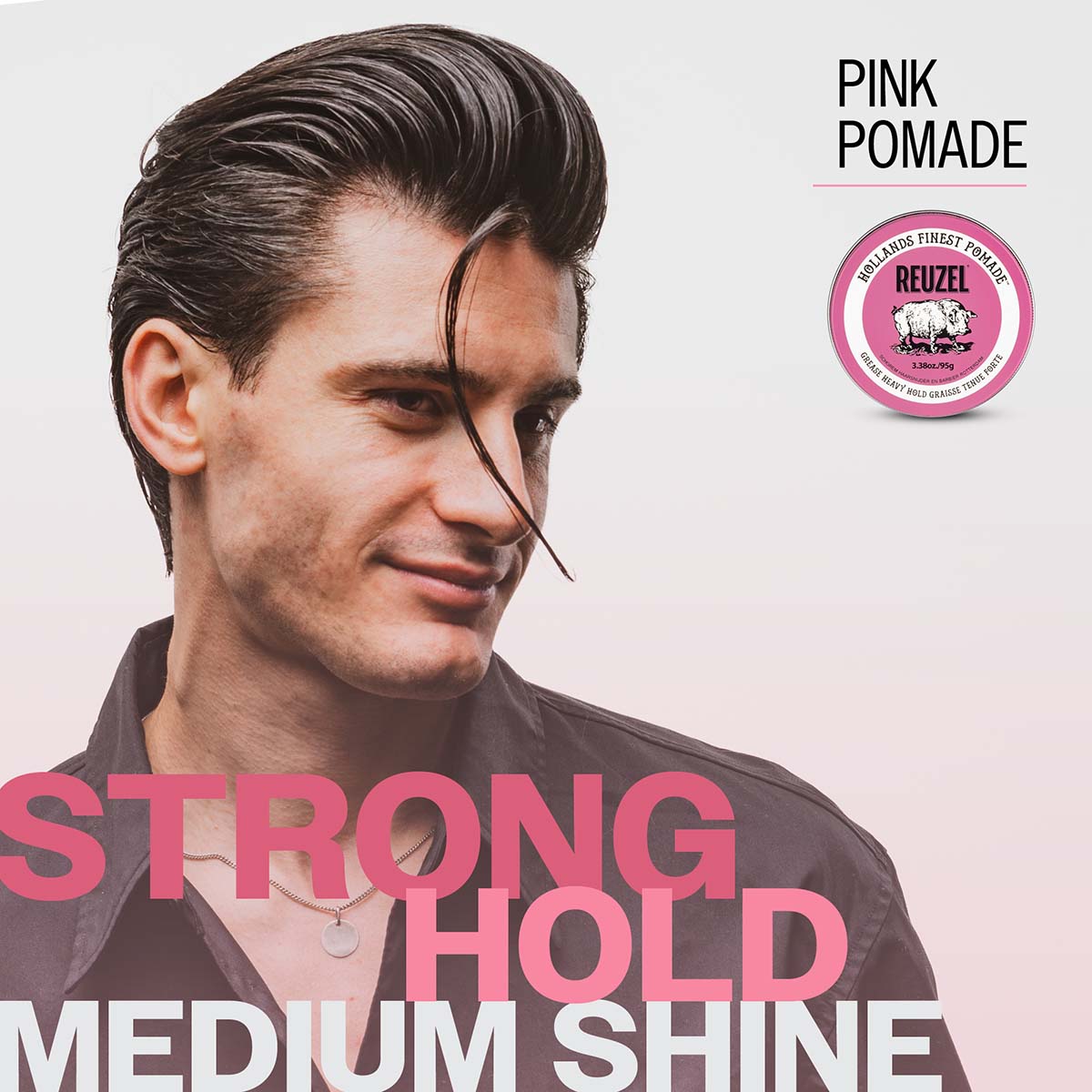 Reuzel Grease Pink Heavy Hold Pomade for Ultimate Style Control