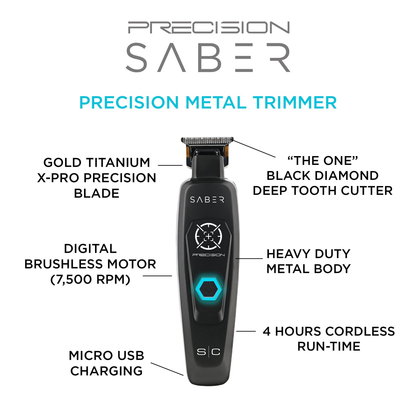 StyleCraft Precision Saber Professional Hair Trimmer – Professional