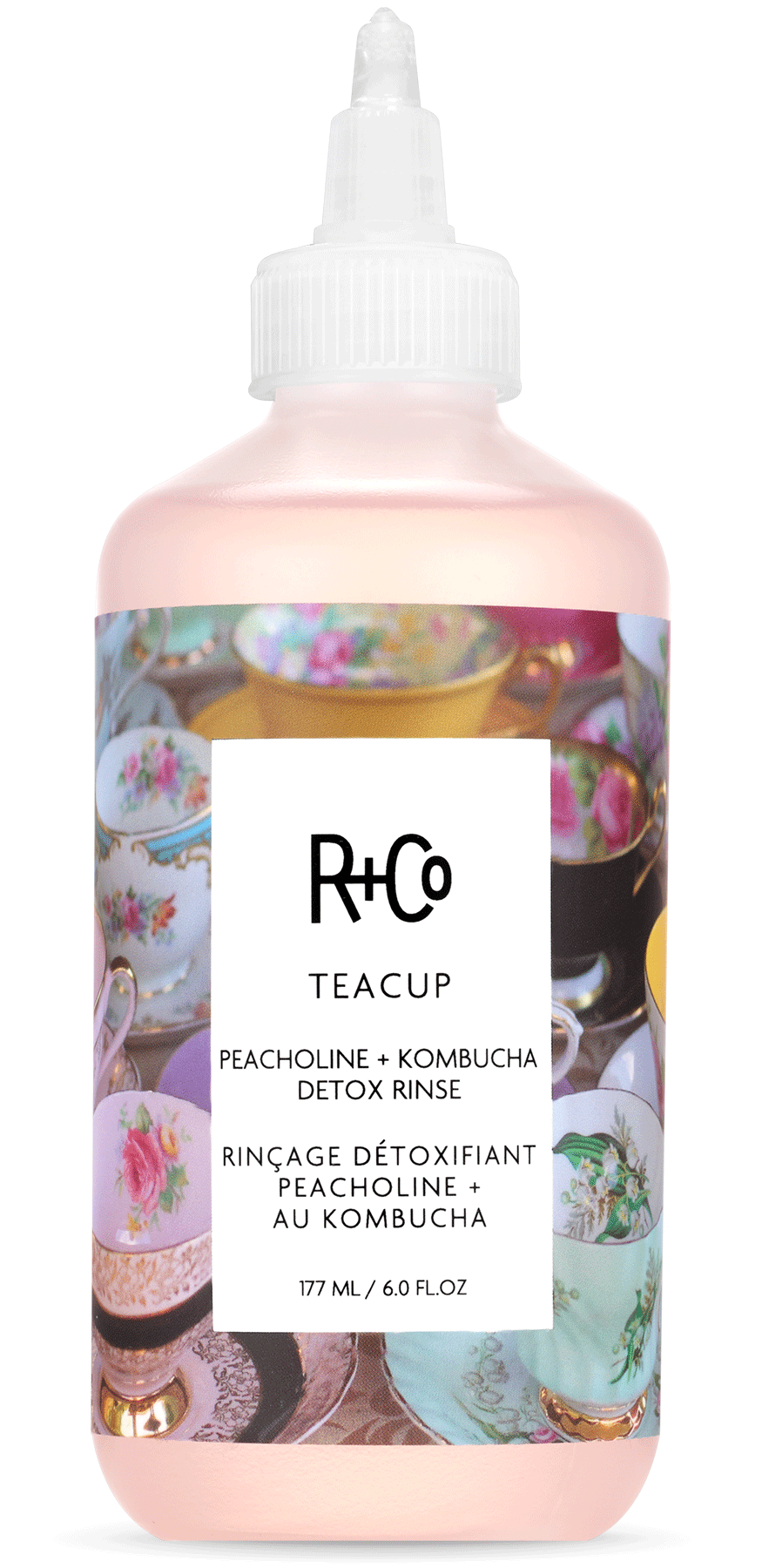 R+CO - Teacup Peacholine + Kombucha Detox Rinse | 6 oz | 