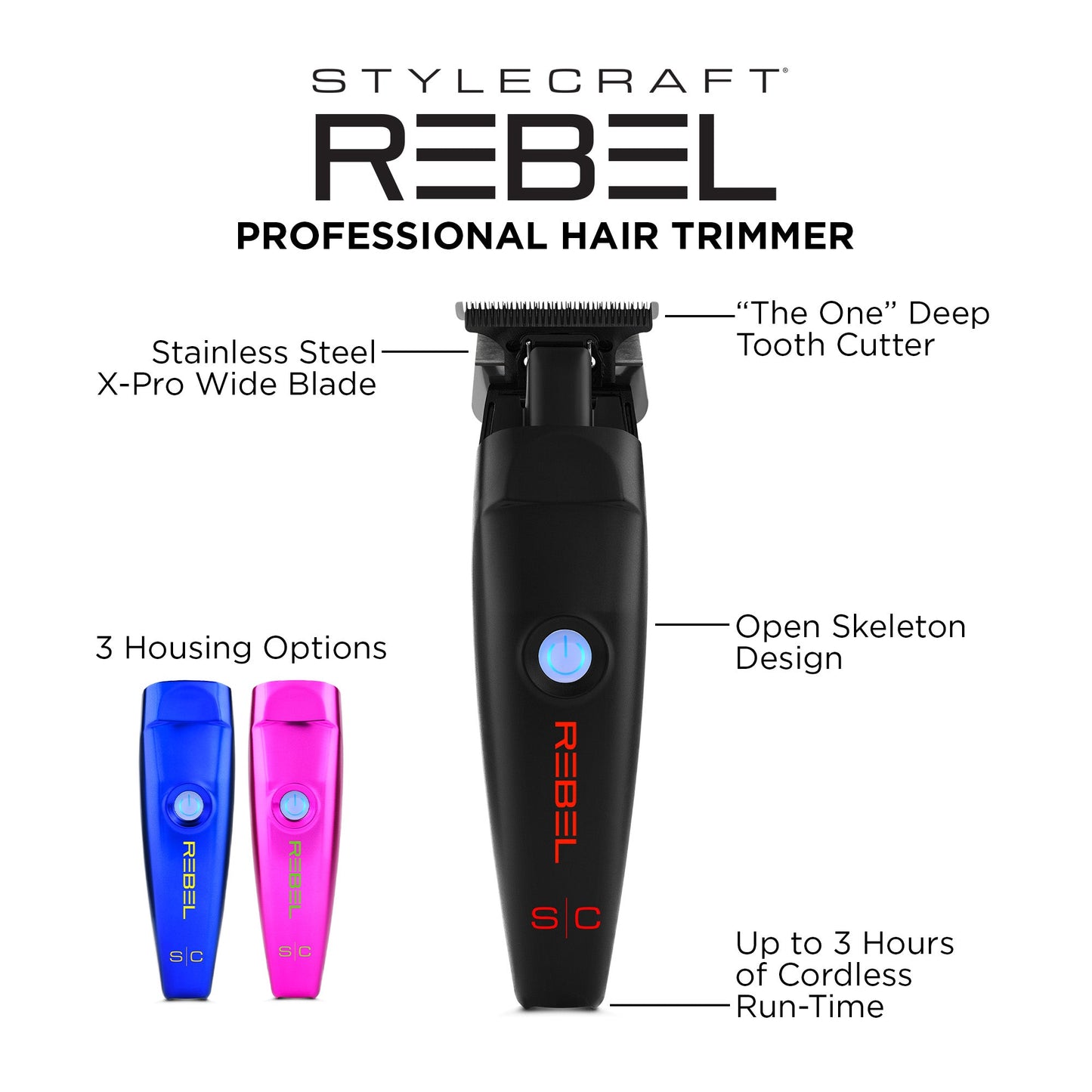 StyleCraft Rebel Professional Hair Trimmer – Professional
