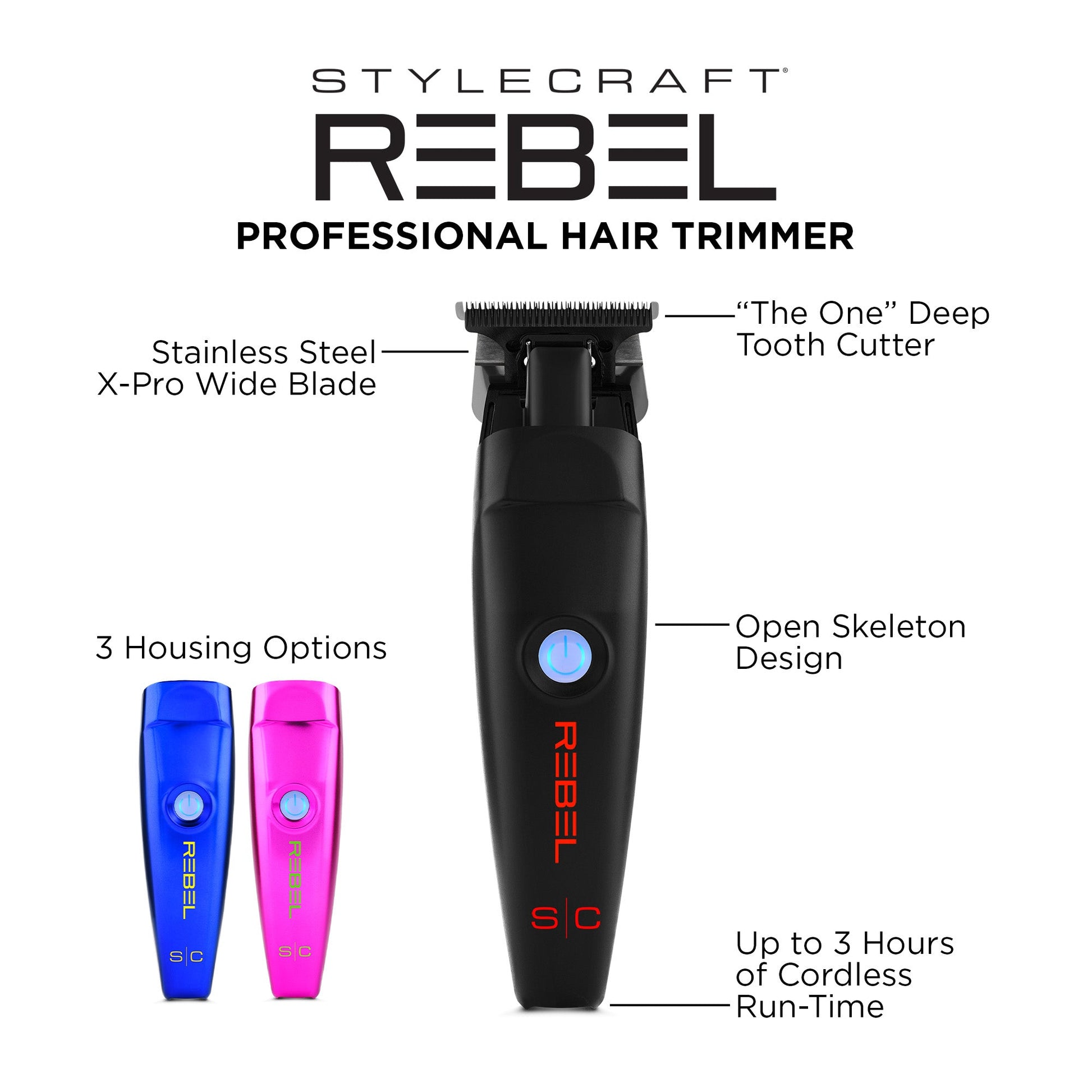 StyleCraft Rebel Professional Hair Trimmer – Professional