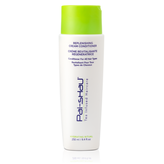 Pai-Shau - Replenishing Cream Conditioner — new-livery white 250 ml bottle with green cap, front label, plain white background