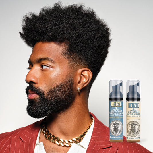 Reuzel Wood & Spice Beard Foam 70ml - Cleanse and Condition