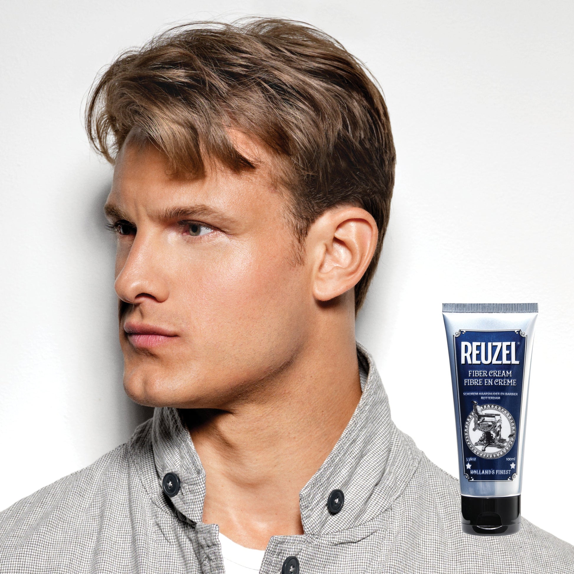 Reuzel Fiber Cream 100ml - Pliable Hold with a Natural Finish