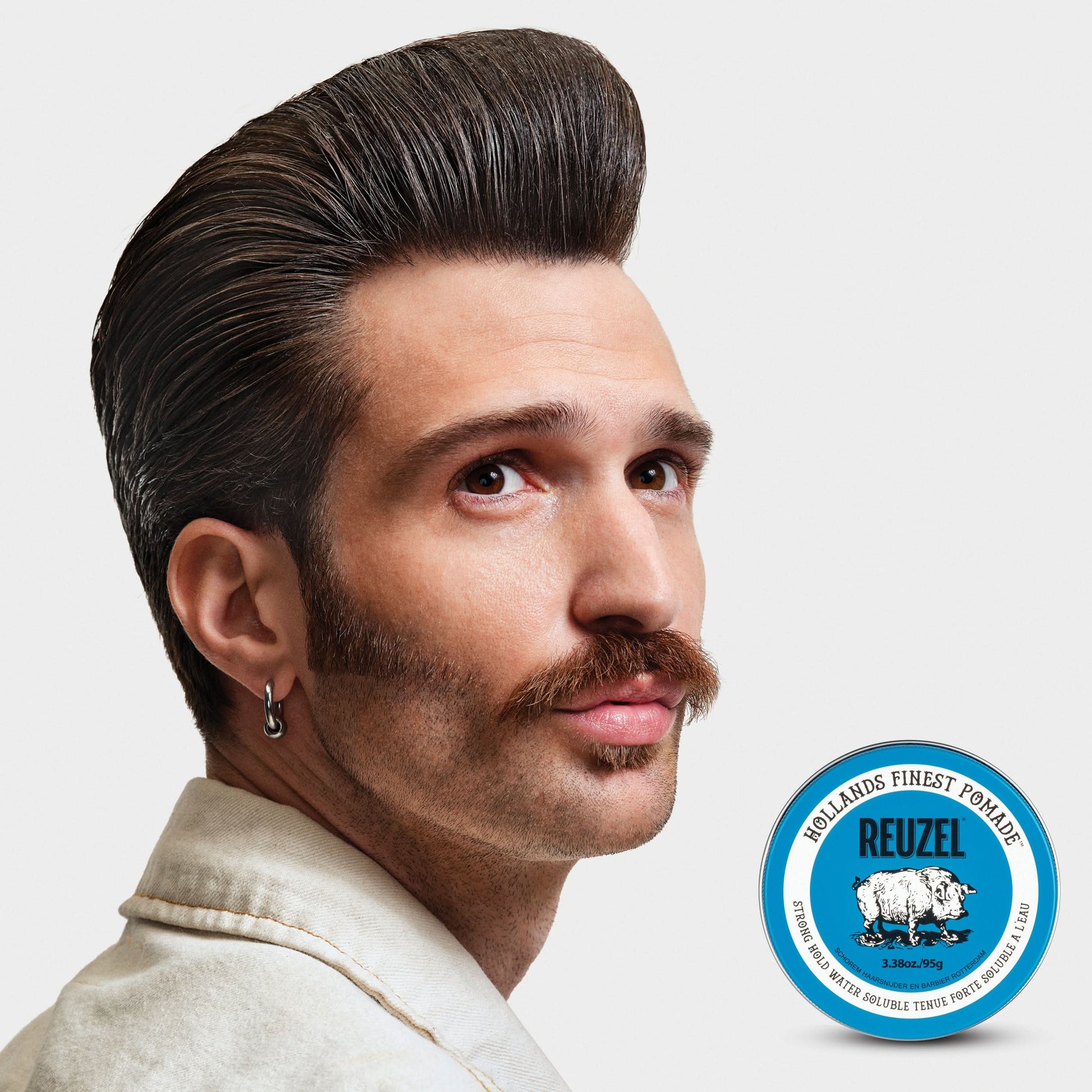Reuzel Blue Pomade - Strong Hold, High Shine for Ultimate Style