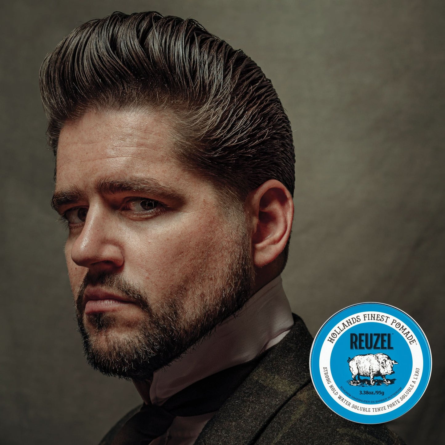Reuzel Blue Pomade - Strong Hold, High Shine for Ultimate Style