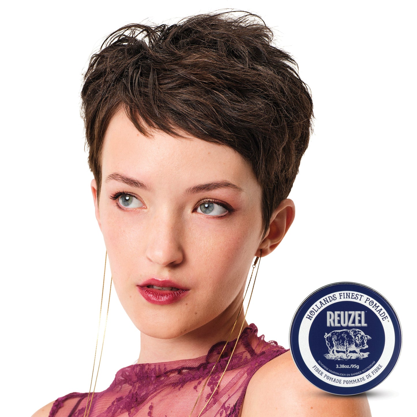Reuzel Fiber Pomade - Pliable Hold & Natural Finish for Textured Definition