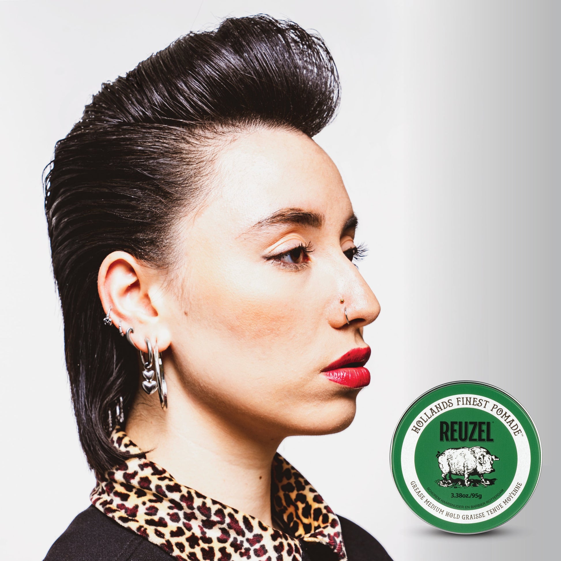 Reuzel Green Medium Hold Grease for Classic Styles & Medium Shine