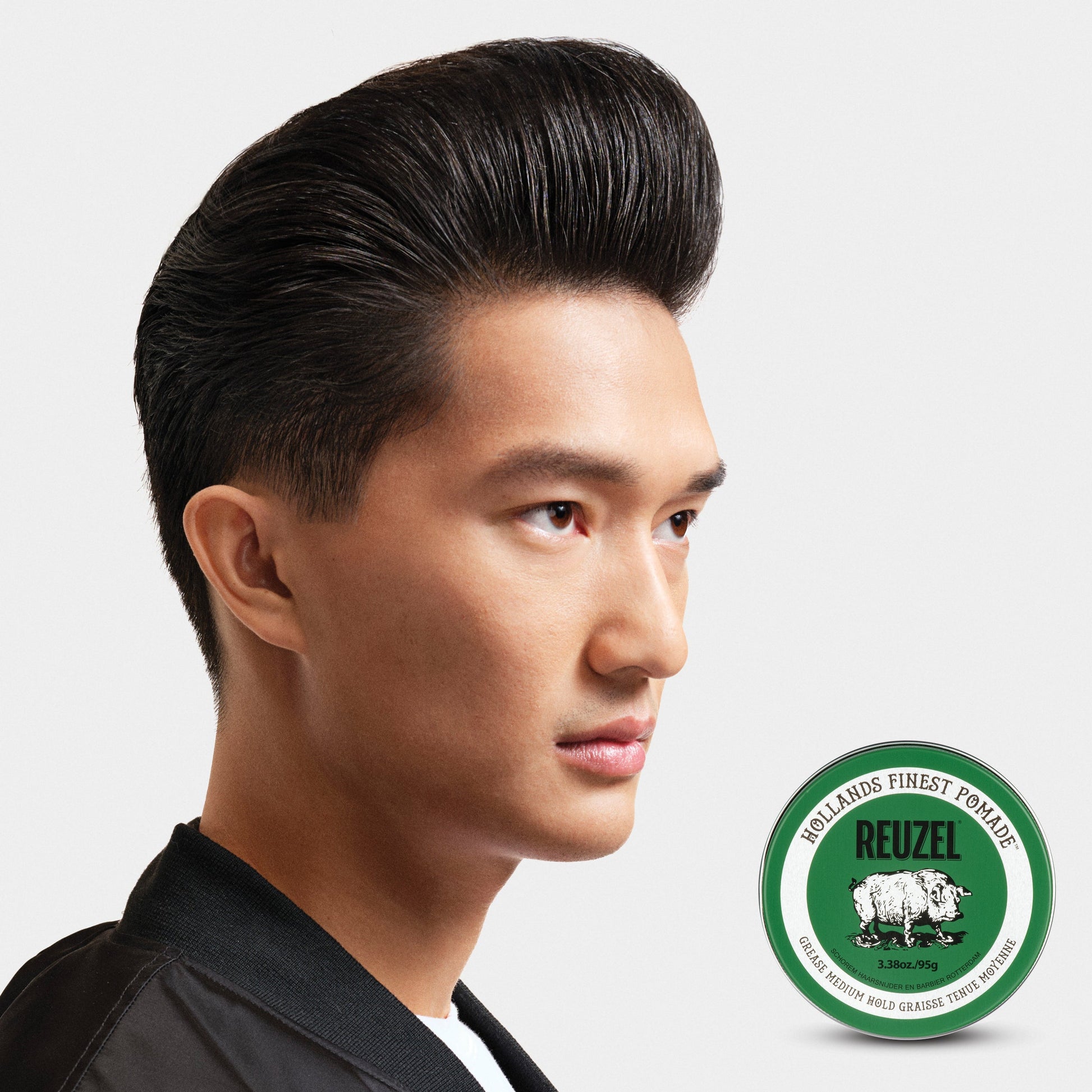 Reuzel Green Medium Hold Grease for Classic Styles & Medium Shine