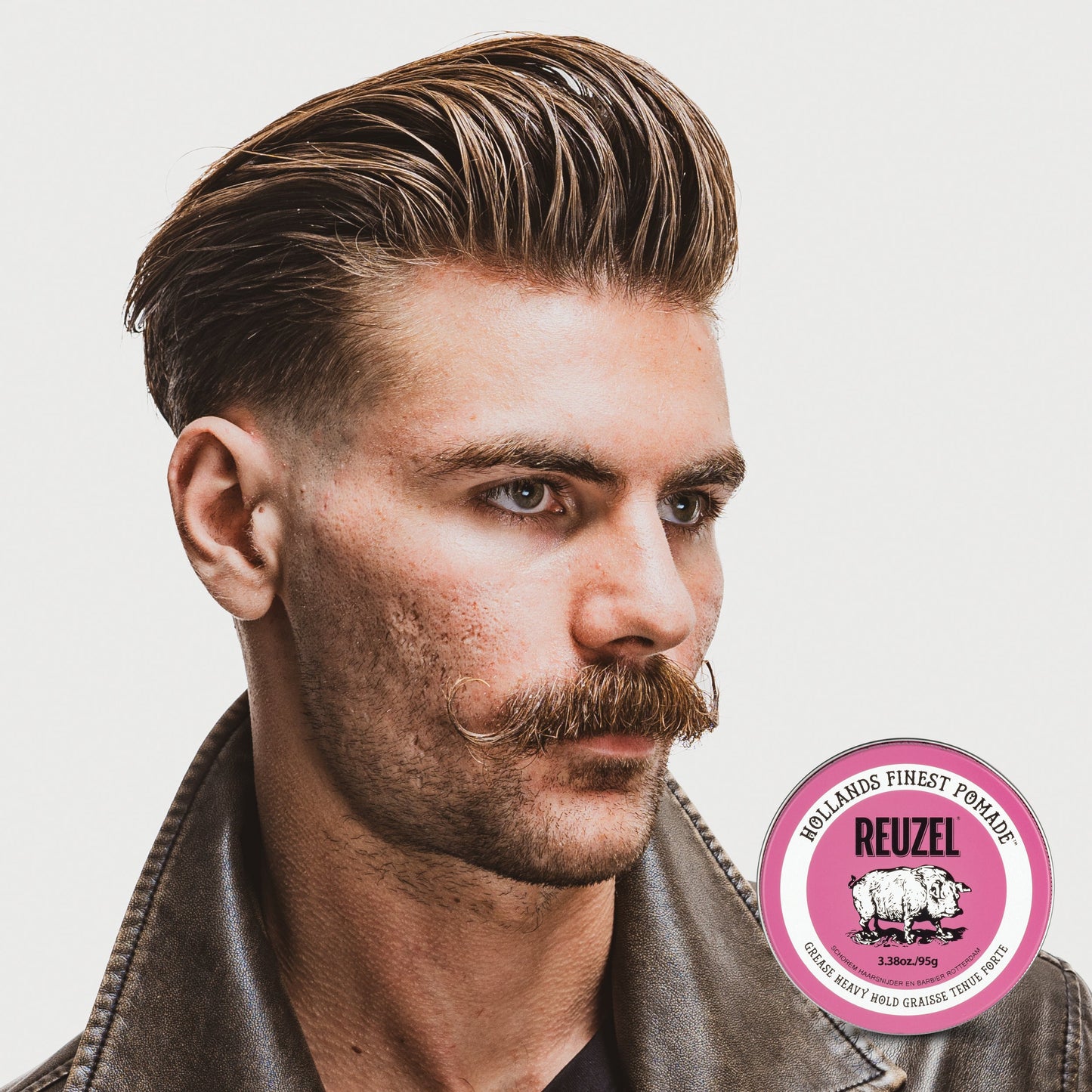 Reuzel Grease Pink Heavy Hold Pomade for Ultimate Style Control