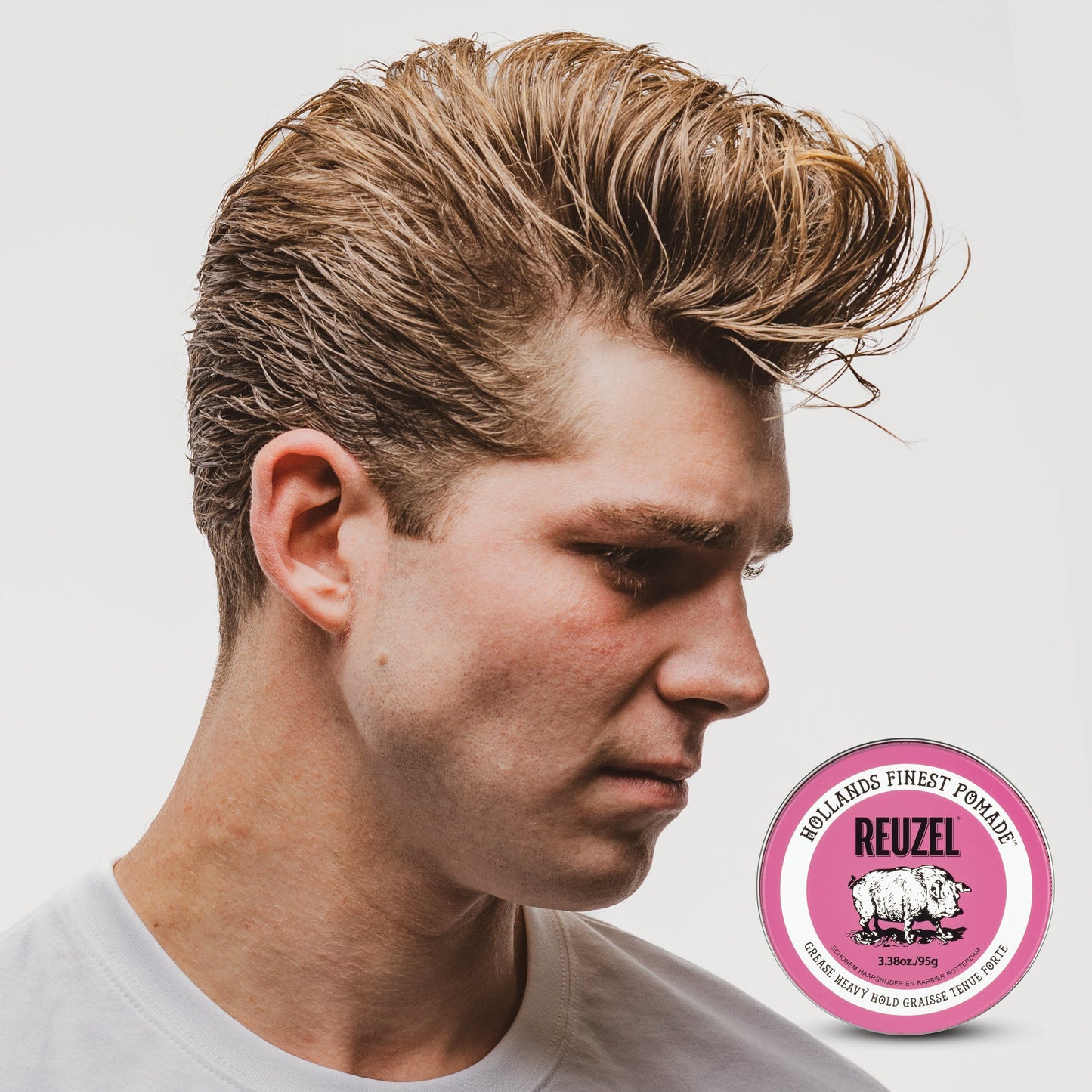 Reuzel Grease Pink Heavy Hold Pomade for Ultimate Style Control