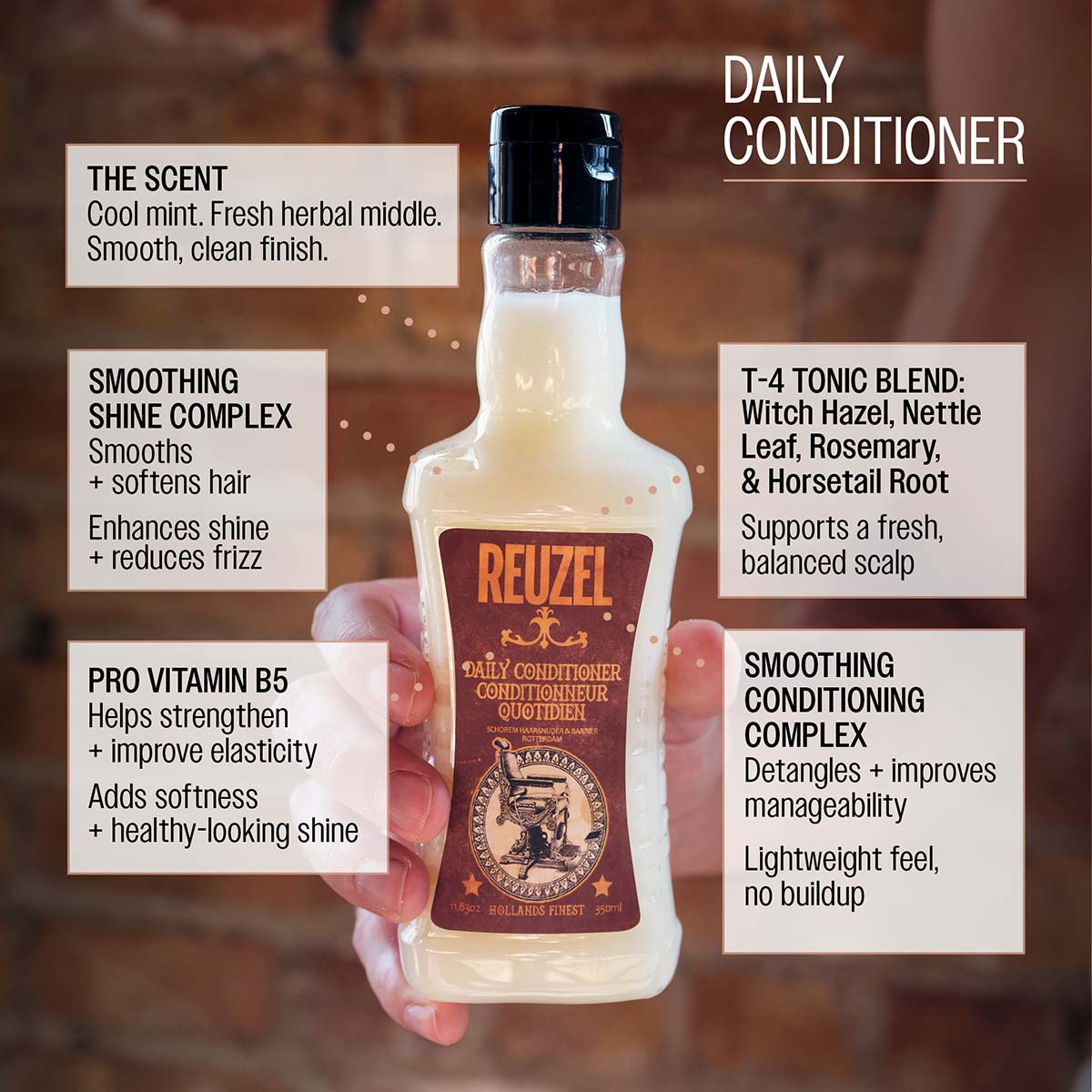 Reuzel Daily Conditioner with T4 Tonic for Healthy, Refreshed Hair