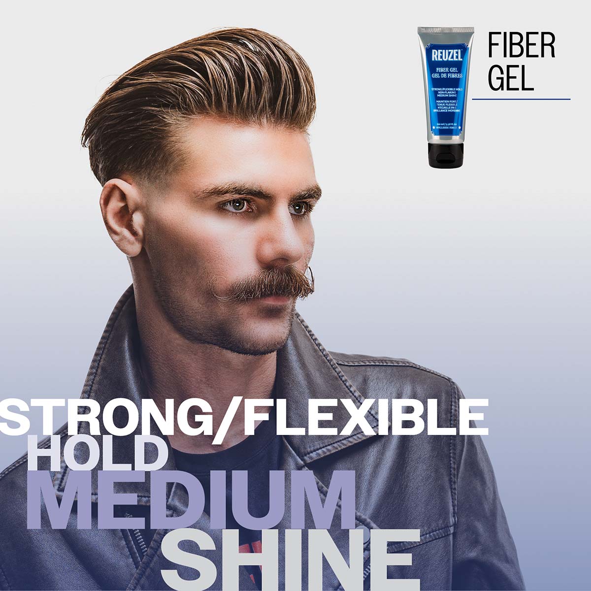Reuzel Fiber Gel - Strong Hold & Low Shine for Men, 200ml