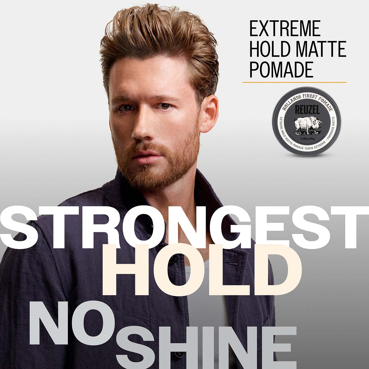 Reuzel Extreme Hold Matte Pomade - Strong Hold & Matte Finish