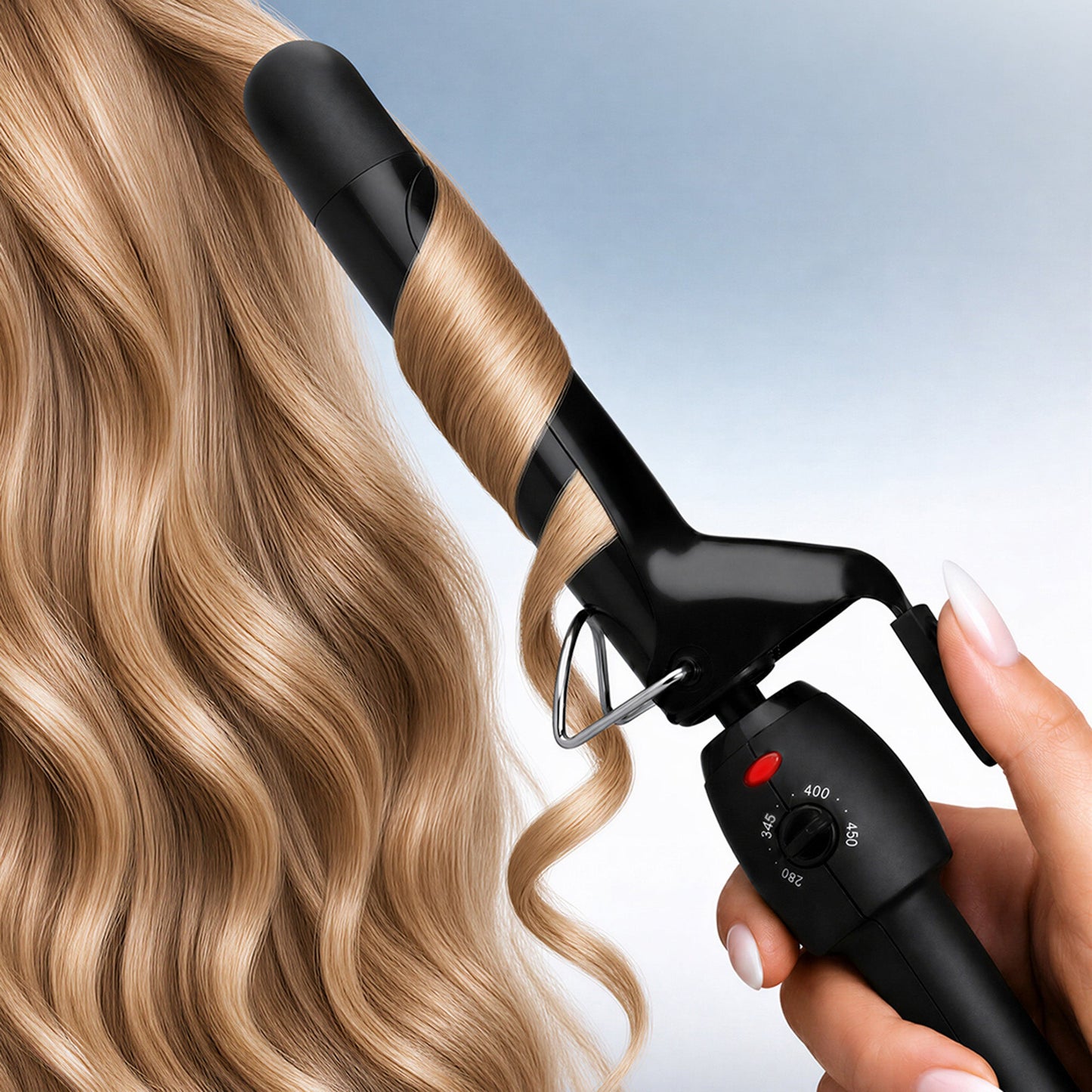 StyleCraft Stay-Temp Black Gold Professional Curling Iron – 1"