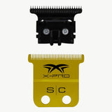 StyleCraft Gold Titanium X-Pro Precision Trimmer Blade & Black DLC "The One" Deep Tooth Cutter – Professional