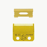 StyleCraft Gold Titanium Faper Clipper Blade & Slim Deep Tooth Cutter – Professional