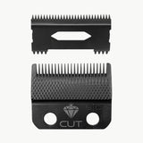 StyleCraft Black DLC Diamond Cut Clipper Blade & Shallow Tooth 2.0 Cutter – Professional