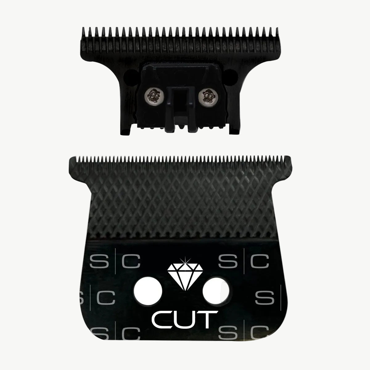 StyleCraft Black DLC Diamond Cut Wide Trimmer Blade and "The One" Cutter – Professional