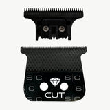 StyleCraft Black DLC Diamond Cut Wide Trimmer Blade and "The One" Cutter – Professional
