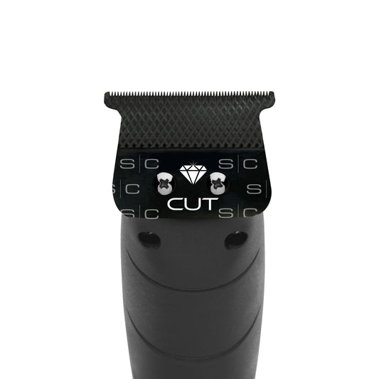 StyleCraft Black DLC Diamond Cut Wide Trimmer Blade and "The One" Cutter – Professional