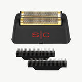 StyleCraft Gold Titanium Double Foil and Echo Cutters for Rebel Foil Shaver – Professional