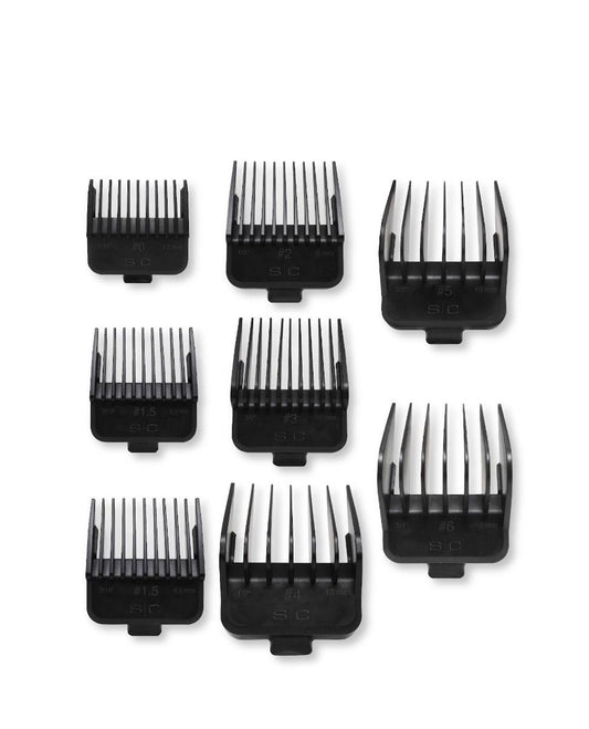 StyleCraft Barber DUB Universal Double Magnetic Neodymium Clipper Guards, 8 Assorted Sizes – Blue