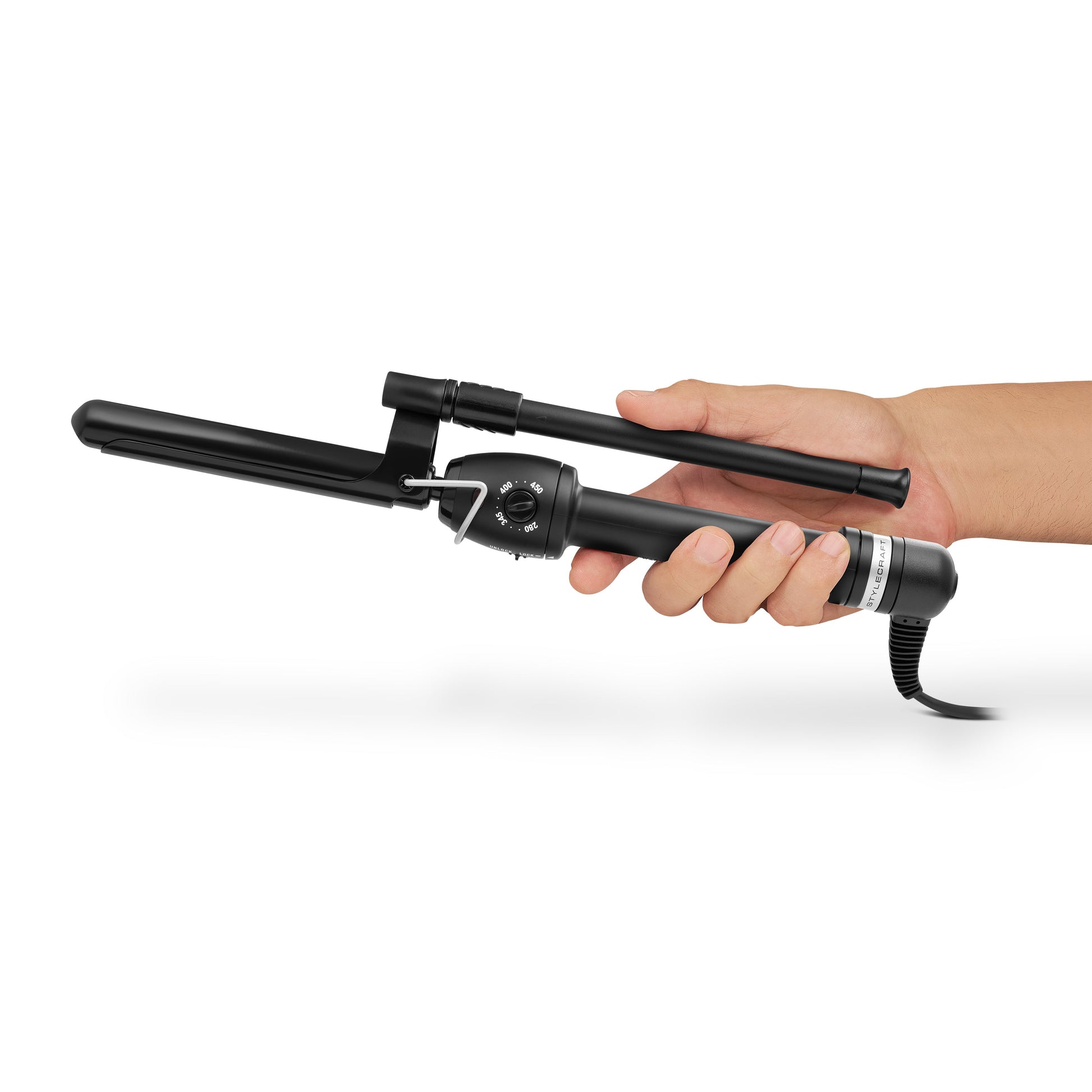 StyleCraft Stay-Temp Black Gold Marcel Curling Iron 3/4" – Professional